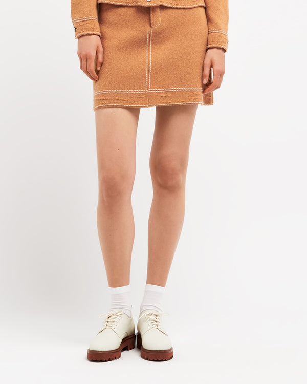 Barrie Jupe Denim En Cachemire Et Coton