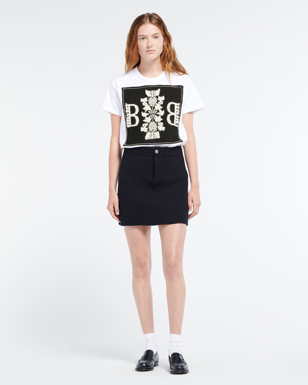 Barrie Jupe Denim En Cachemire Et Coton