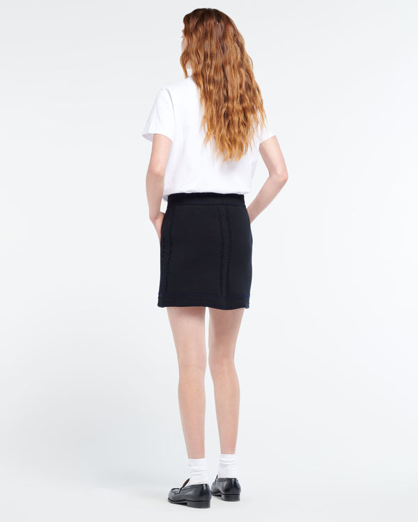 Barrie Jupe Denim En Cachemire Et Coton