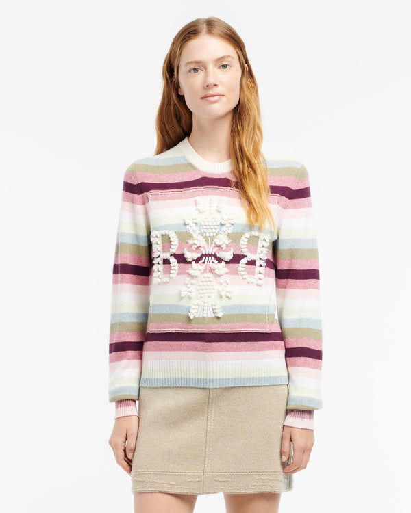 Barrie Jupe Denim Patchwork En Cachemire Et Coton