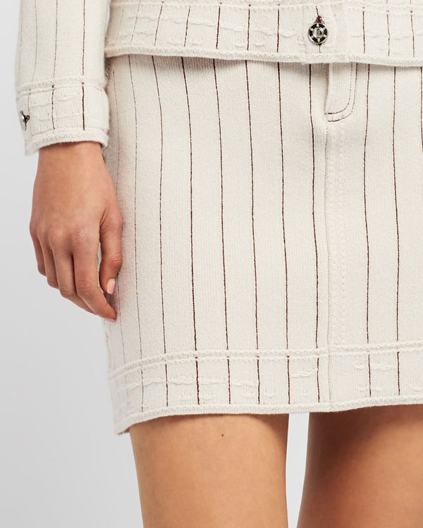 Barrie Jupe Denim Uniforme En Cachemire Et Coton