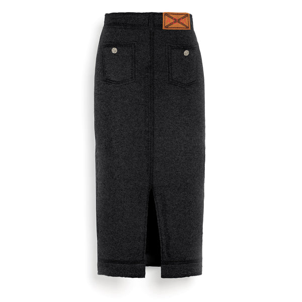 Barrie Jupe Longue Denim En Cachemire Et Coton