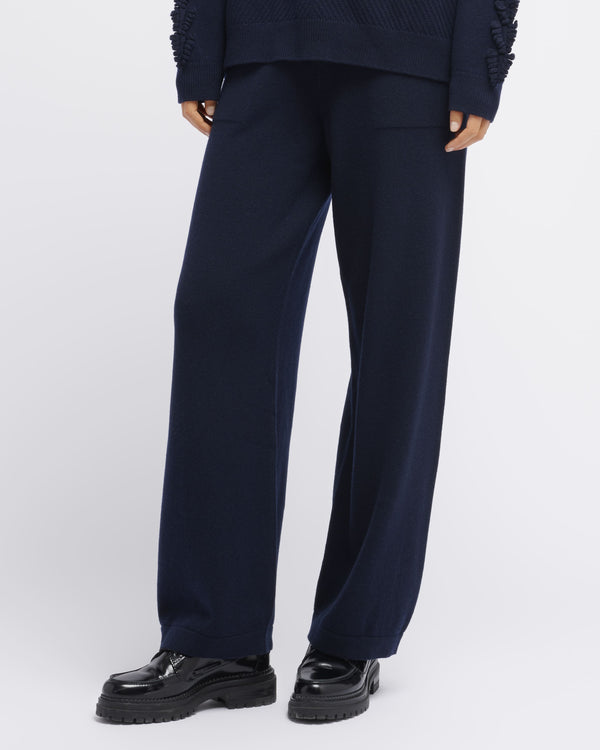 Barrie Pantalon Coupe Large En Cachemire