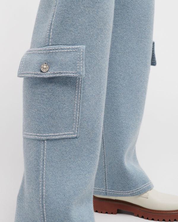 Barrie Pantalon Denim Cargo En Cachemire Et Coton
