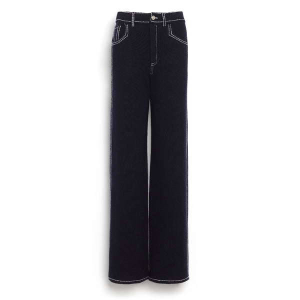 Barrie Pantalon Denim En Cachemire Et Coton