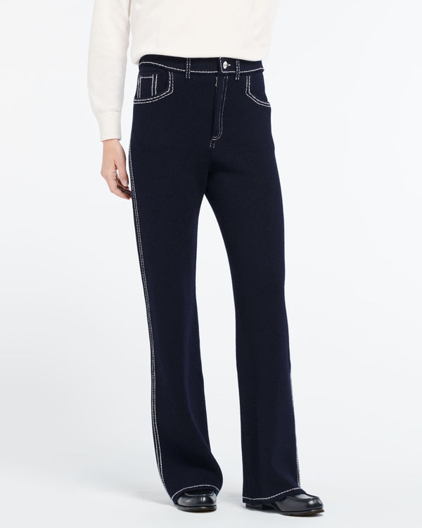 Barrie Pantalon Denim En Cachemire Et Coton