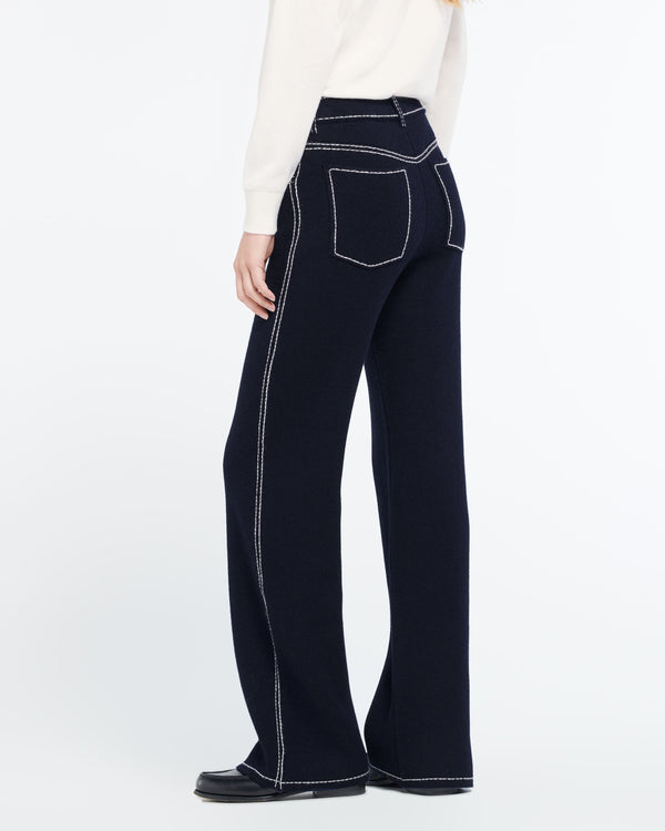 Barrie Pantalon Denim En Cachemire Et Coton