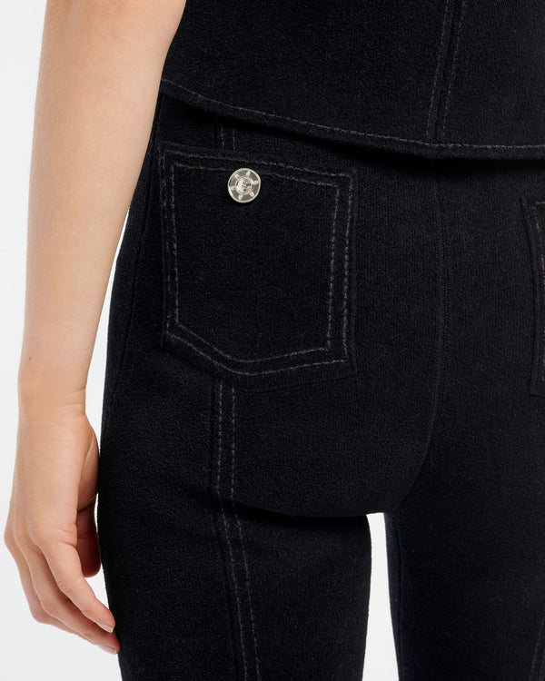 Barrie Pantalon Effet Suède En Cachemire Et Coton