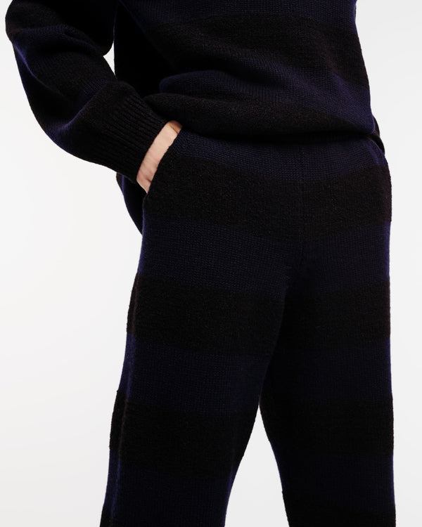 Barrie Pantalon En Cachemire Rayé