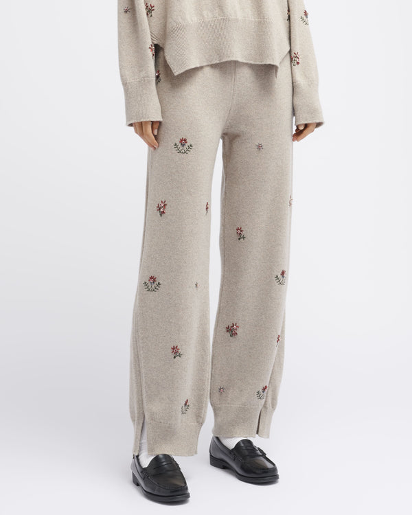 Barrie Pantalon Iconique En Cachemire Brodé