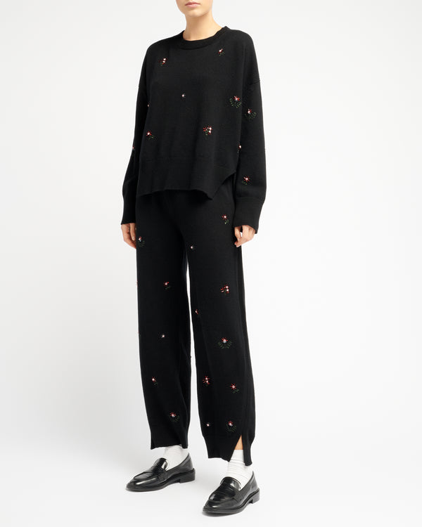 Barrie Pantalon Iconique En Cachemire Brodé