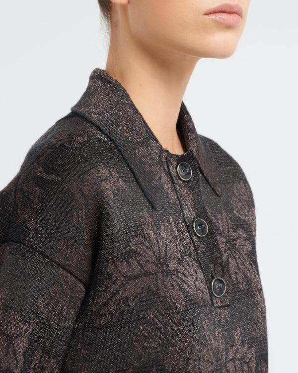 Barrie Polo En Cachemire à Motif Chardon