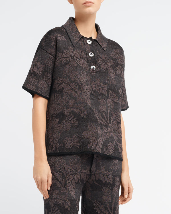 Barrie Polo En Cachemire à Motif Chardon