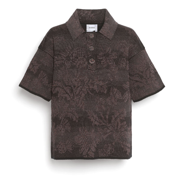 barrie Polo en cachemire à motif chardon