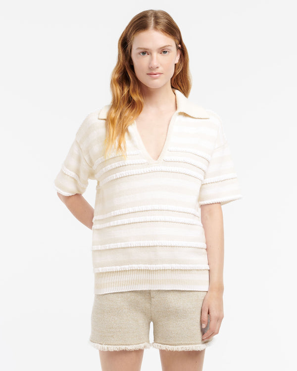 Barrie Polo En Cachemire Et Coton à Rayures