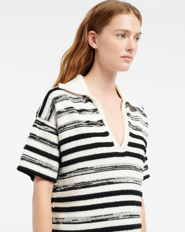 Barrie Polo En Cachemire Et Coton à Rayures
