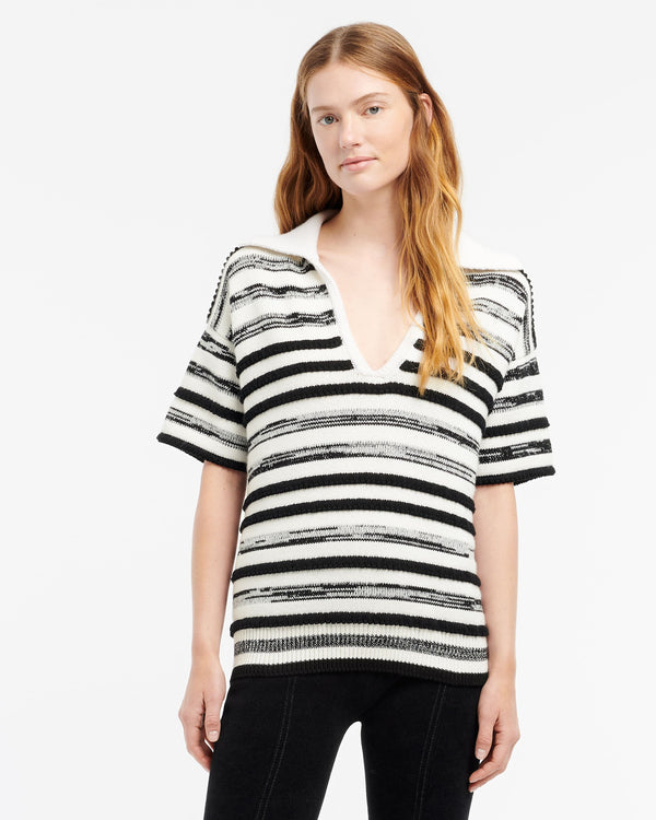 Barrie Polo En Cachemire Et Coton à Rayures