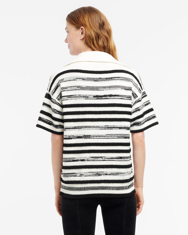 Barrie Polo En Cachemire Et Coton à Rayures