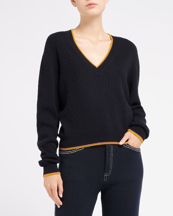 Barrie Pull à Col V En Cachemire Léger
