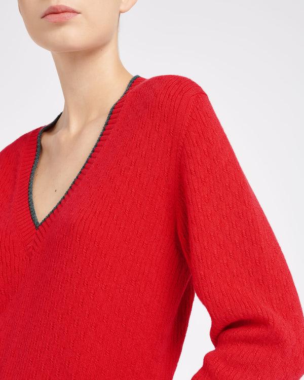 Barrie Pull à Col V En Cachemire Léger