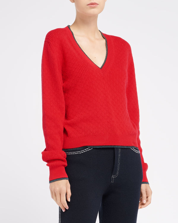 Barrie Pull à Col V En Cachemire Léger