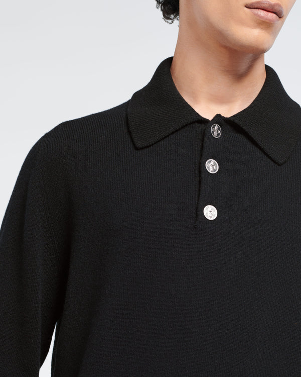 Barrie Pull B Label à Col Polo En Cachemire