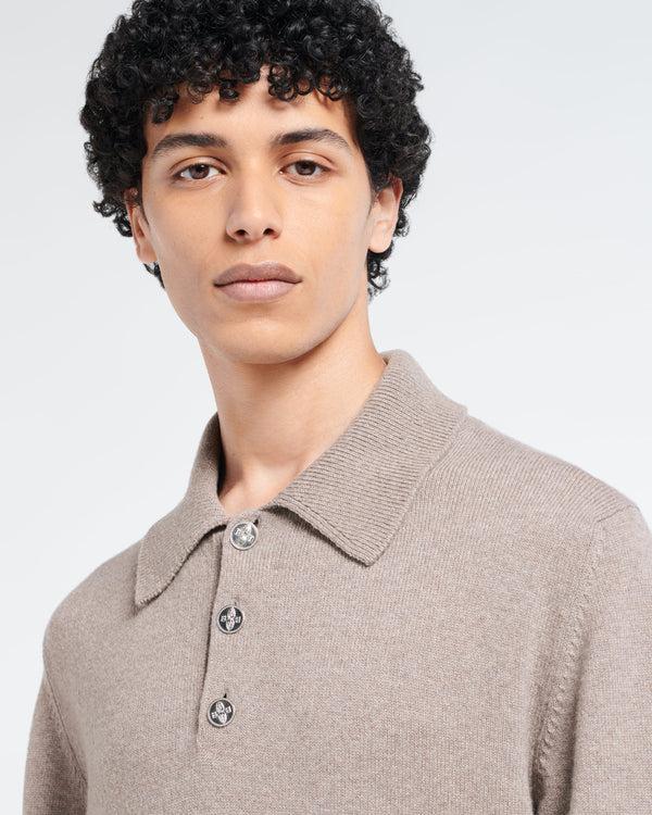 Barrie Pull B Label à Col Polo En Cachemire