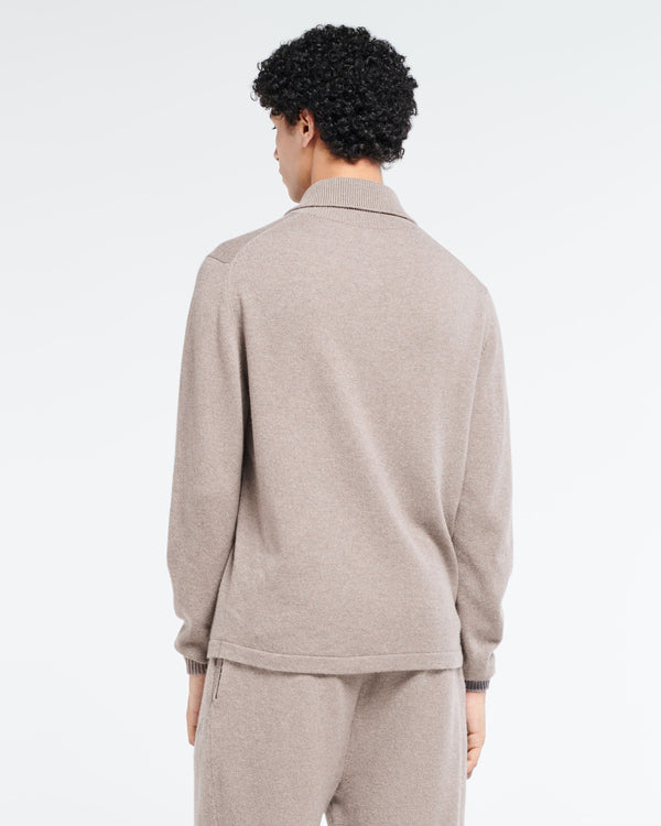 Barrie Pull B Label à Col Polo En Cachemire