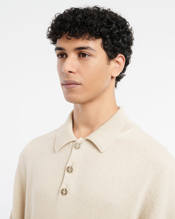 Barrie Pull B Label à Col Polo En Cachemire