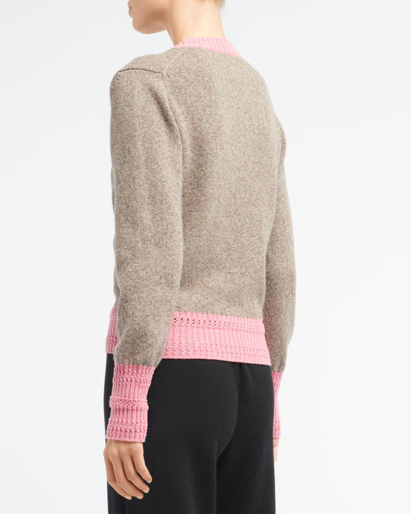 Barrie Pull Chiné Col V En Cachemire