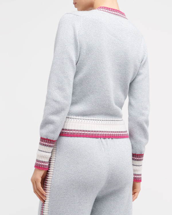 Barrie Pull Chiné Col V En Cachemire