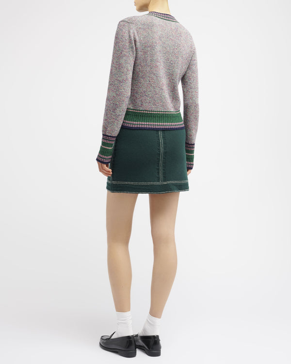 Barrie Pull Chiné Col V En Cachemire