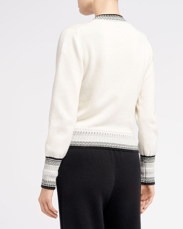 Barrie Pull Chiné Col V En Cachemire