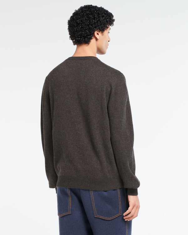 Barrie Pull Col Rond Logo 3D En Cachemire