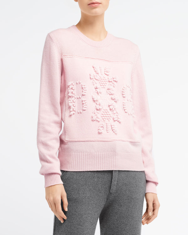 Barrie Pull Col Rond Logo 3D En Cachemire