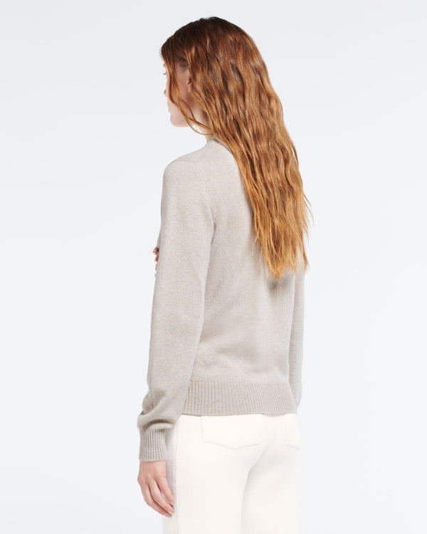 Barrie Pull Col Rond Logo 3D En Cachemire