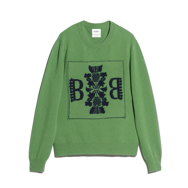 Barrie Pull Col Rond Logo 3D En Cachemire
