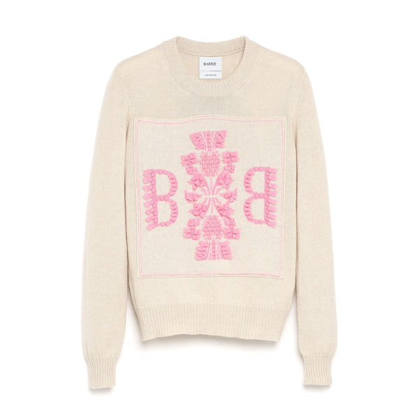 Barrie Pull Col Rond Logo 3D En Cachemire