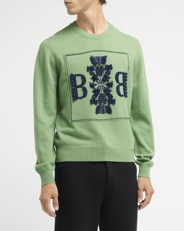 Barrie Pull Col Rond Logo 3D En Cachemire