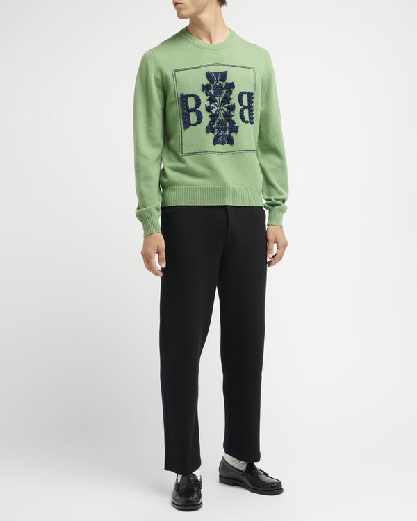 Barrie Pull Col Rond Logo 3D En Cachemire