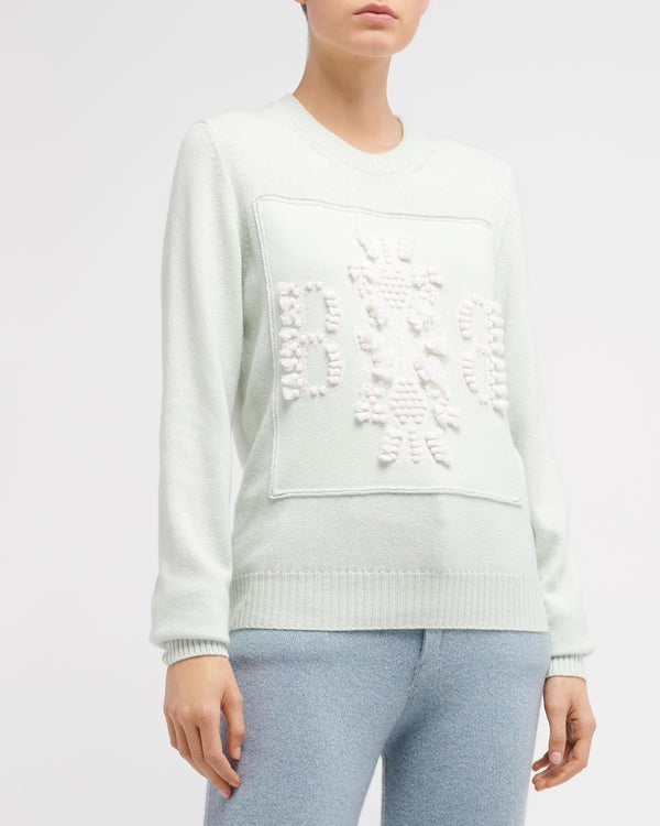 Barrie Pull Col Rond Logo 3D En Cachemire