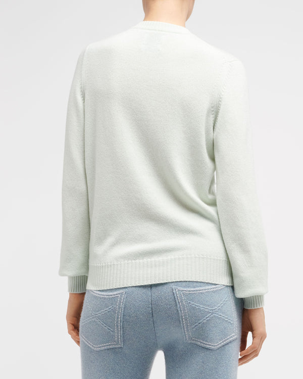 Barrie Pull Col Rond Logo 3D En Cachemire