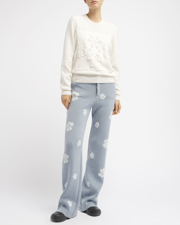 Barrie Pull Col Rond Logo 3D En Cachemire