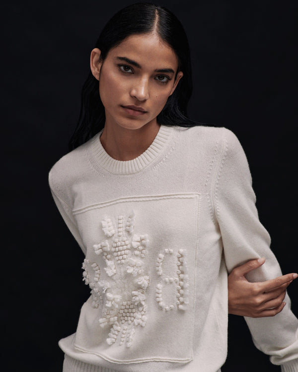 Barrie Pull Col Rond Logo 3D En Cachemire