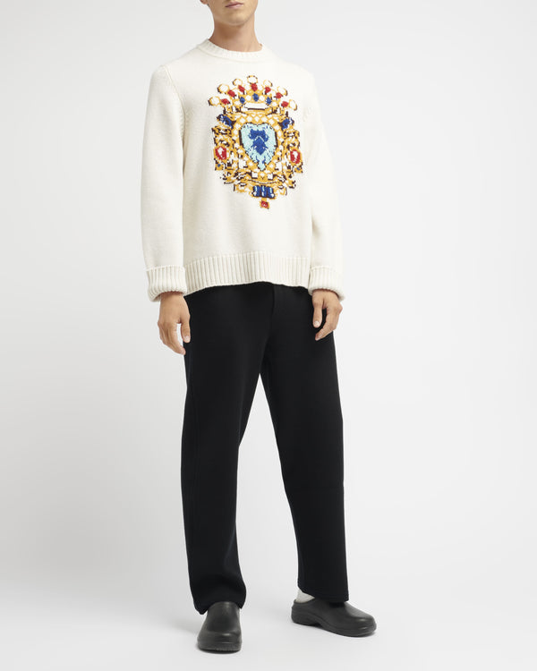 Barrie Pull Col Rond Motif Bijou En Cachemire