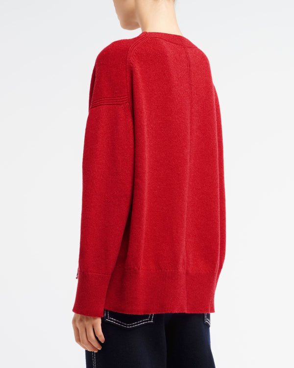 Barrie Pull Col Rond Oversize En Cachemire