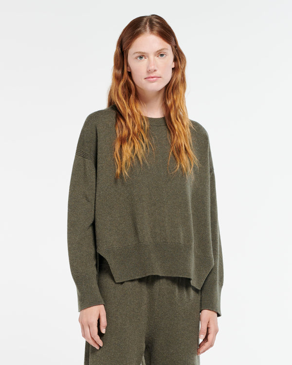 Barrie Pull Col Rond Oversize En Cachemire