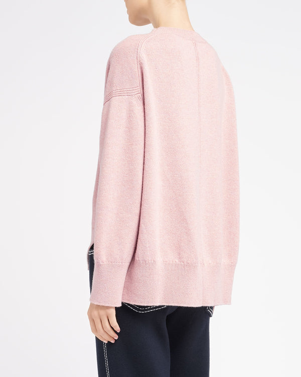 Barrie Pull Col Rond Oversize En Cachemire