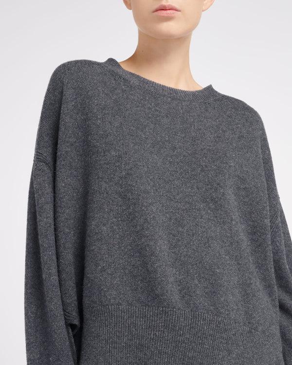Barrie Pull Col Rond Oversize En Cachemire
