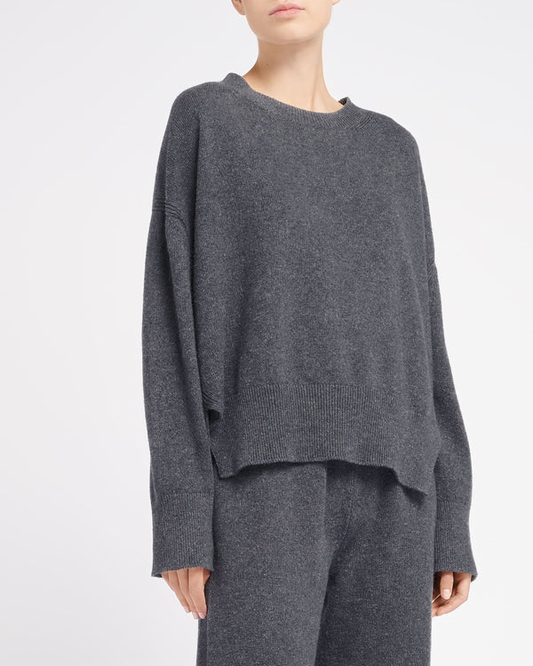 Barrie Pull Col Rond Oversize En Cachemire